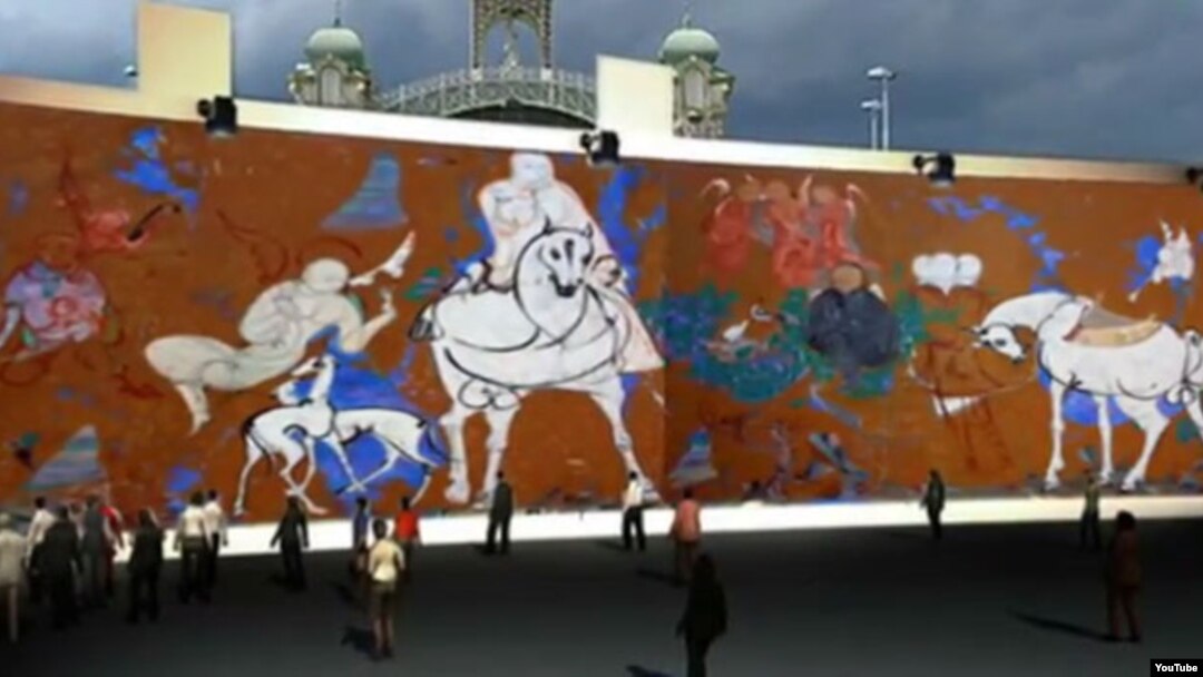 A promotional video presents a mock-up of the exhibition of Lekim Ibragimov's massive work in Prague.
