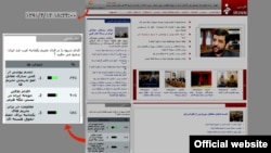 A Radio Farda screen shot from July 3 of Iran's irinn.ir website with the polling showing 62 percent of respondents in favor of stopping uranium enrichment to remove international sanctions.