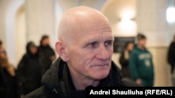 Ales Byalyatski shortly after his release from prison in Belarus in December 2025