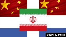 Iran, China, Russia Flags