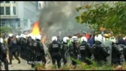 Фермеры подожгли сено в правительственном квартале ЕС в Брюсселе