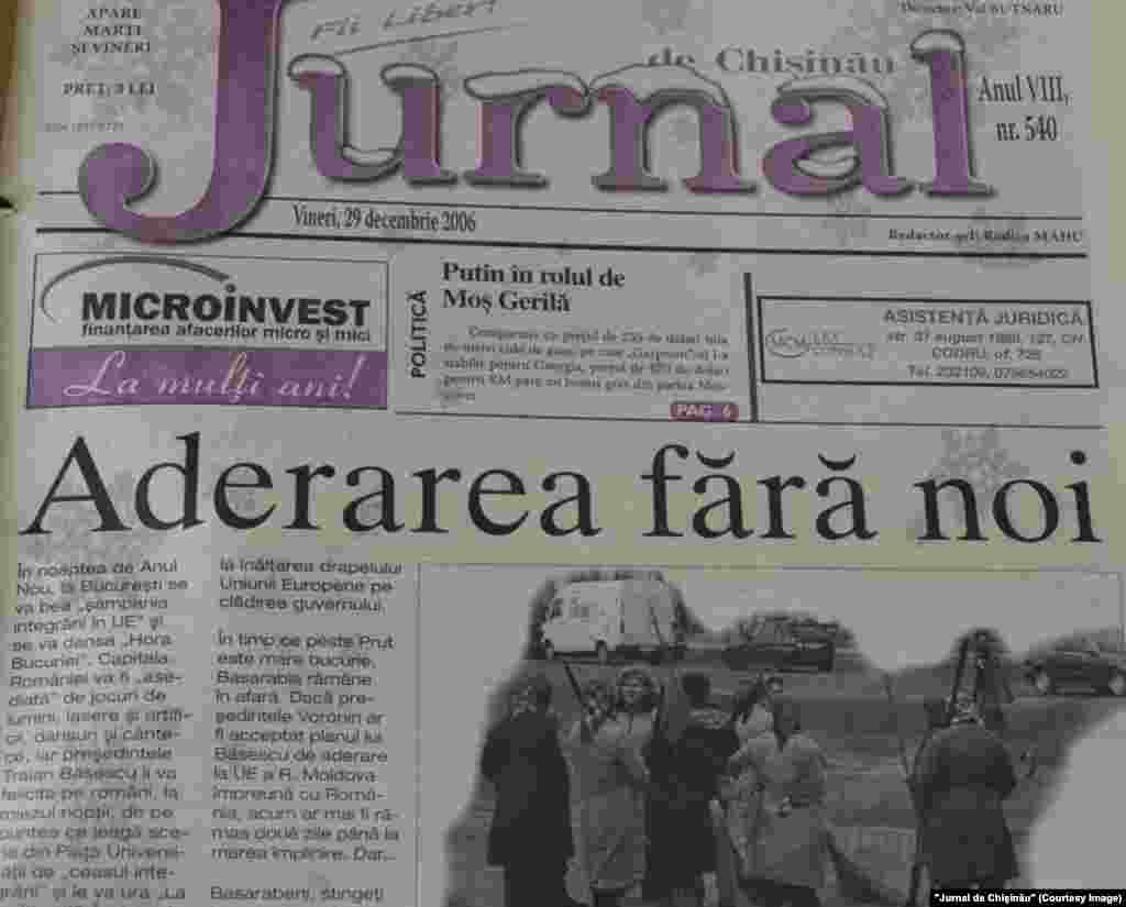 &quot;Jurnal de Chişinău&quot;,&nbsp;29 decembrie 2006