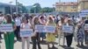 Protesti radnika vrtića na Trgu Krajine, Banjaluka, 16. jun 2025. godine