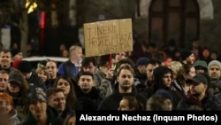 Спонтанний протест проти корупції в Бухаресті, вечір 10 грудня 2025 року