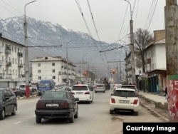 Strada Lenin din Naryn.