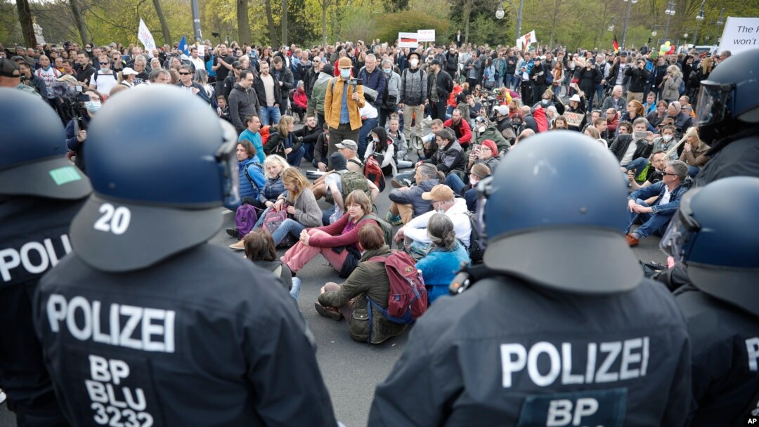 Protest împotriva noilor restricții din Germania. 21 aprilie 2021