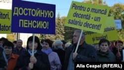 Marşul sindicaliştilor la Chişinău, 31 octombrie 2012