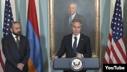 U.S. - U.S. Secretary of State Antony Blinken speaks during a signing ceremony in Washington, January 14, 2025. 