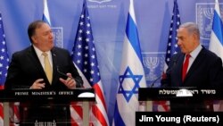 Američki državni tajnik Mike Pompeo i premijer Izraela Prime Minister Benjamin Netanyahu u Jeruzalemu, 20.marta 2019. 