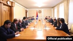 Պատվիրակության հանդիպումը Արցախի նախագահ Բակո Սահակյանի հետ