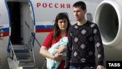 Алена Глішчынская і Віталь Дзідзенка ў Маскве.