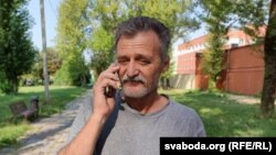 RFE/RL Belarus Service journalist Aleh Hruzdzilovich, following his release in July 2021 after serving a 10-day sentence for his reporting.