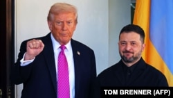 Президент України Володимира Зеленського і президент США Дональд Трамп у Білому домі. Вашингтон, 17 жовтня 2025 року