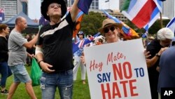 Protestë kundër antisemitizmit në Sidnej të Australisë - fotografi arkivi