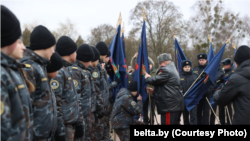 Церемония принесения присяги при вступлении в военно-патриотический клуб в Бресте. Беларусь, 29 декабря 2025 года