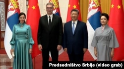 Predsednici Srbije i Kine sa suprugama uoči sastanka delagacija dve zemlje, 25. maj 2026.