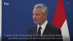 French Finance Minister Le Maire Talks About His Conversation With U.S. Counterpart Mnuchin