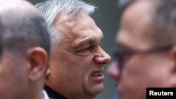Orbán Viktor a brüsszeli EU-csúcson 2023. december 14-én