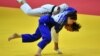 Қазақ Абиба Әбужақынова мен италиялық Ассунта Скутто әлем чемпионатының финалында күресіп жатыр. Будапешт. 13 маусым 2025 жыл.