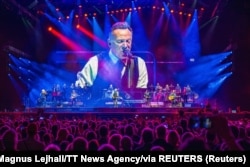 Bruce Springsteen na koncertu u Štokholmu, juli 2024.