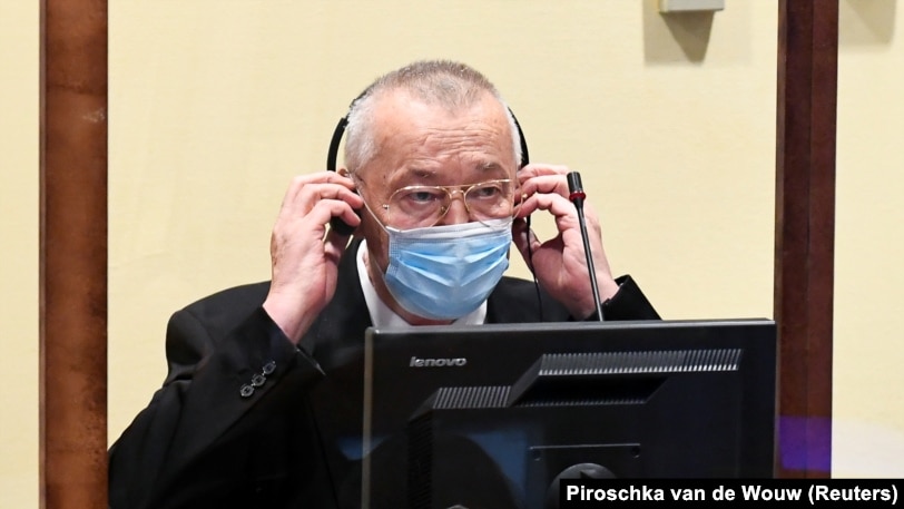 Franko Simatoviq në gjyq para Tribunalit të Hagës, 30 qershor 2021.