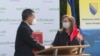 China donated 50,000 Sinopharm vaccine to Bosnia and Herzegovina - Ambassador of PRC Ji Ping and Minister of Civil Affairs Ankica Gudeljevic
