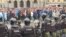 Russia - security forces/ riot police at sanctioned protest in Moscow - screen grab demonstration rally opposition