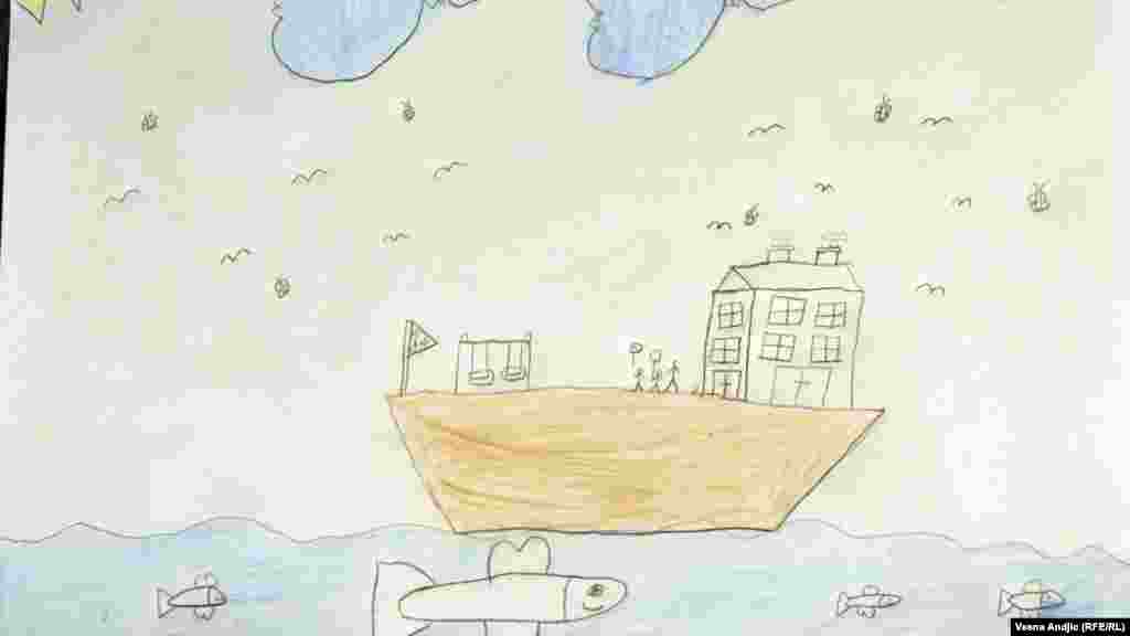 Беш жаштагы сириялык бала Музамил үйүн салып бараткан кемени тарткан.&nbsp;