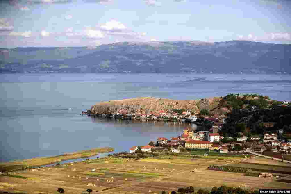 A view of Lin Village, on the Albanian side of Lake Ohrid &nbsp; In 2019, the Albanian portion of the lake was also included on the World Heritage list.