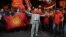 Macedonia - Protesters shout out slogans about boycott referendum on changing the country's name that would open the way for it to join NATO and the European Union, Skopje, 30Sep2018