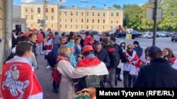 Акция в поддержку белорусов в Петербурге