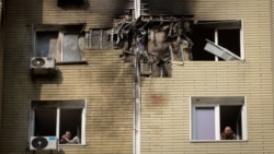 A Kyiv apartment block damaged by a Russian drone strike, March 23, 2025. 