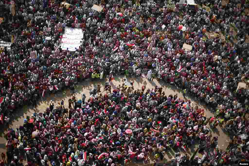 A view of Tahrir Square, which was at the heart of the Arab Spring uprising in 2011 and is once again at the center of the protest movement