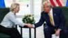 Председателката на ЕК Урсула фон дер Лайен и президентът на САЩ Доналд Тръмп