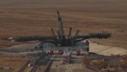 Повредената стартова площадка на Байконур