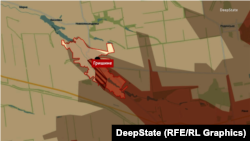 Село Гришине поблизу Покровська на мапі DeepState станом на 5 березня 2026