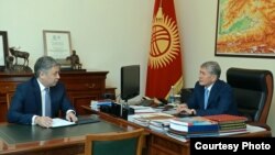 Президент Алмазбек Атамбаев ТИМ башчысы Эрлан Абдылдаевди кабыл алды