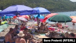 Gužva na plaži Canj, avgust 2021.