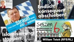 Propagandă vizuală AfD. Colaj de William Totok