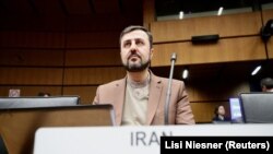 Iranian ambassador to the International Atomic Energy Agency (IAEA) Kazem Gharib Abadi attends a board of governors meeting at the IAEA headquarters in Vienna, November 7, 2019