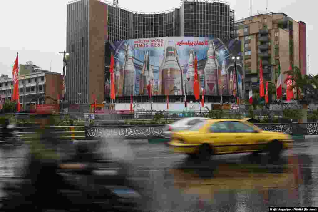 A propaganda billboard in Tehran photographed on March 16