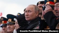 Президент Росії Путін на параді до Дня перемоги 9 травня у Москві. Росія. 2022 рік