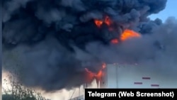 Пожар на складе Wildberries под Санкт-Петербургом после атаки дронов, 4 августа 2026 года. Иллюстративное фото