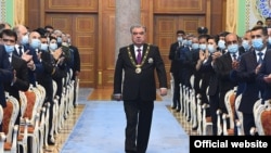 Церемония инаугурации президента Эмомали Рахмона, Душанбе, 30 октября 2020 года. Фото пресс-службы президента Таджикистана