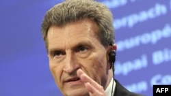 Comisarul pentru energie Gunther Oettinger