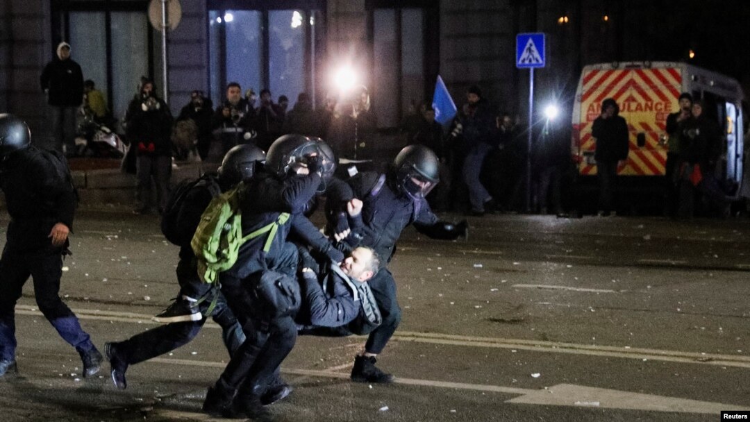 Задержание на акции протеста в Тбилиси