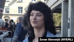 Optužena studentkinja Ivana Milenković, Beograd, Palata pravde, 8. april 2026.