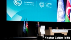 Orbán Viktor miniszterelnök felszólal az ENSZ éves éghajlatváltozási konferenciáján (COP29) Bakuban 2024. november 12-én