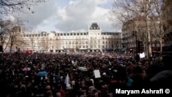 Участники Марша единства в Париже 11 января – в память о жертвах терактов