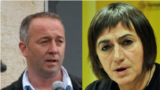 Satko Mujagić i Stapa Zajović (deo fotografije Medija centar Beograd)